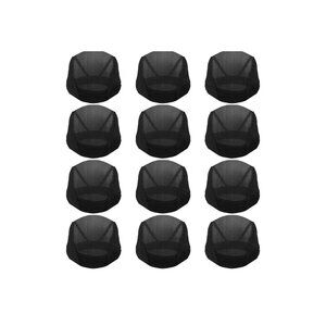 12 PCS/Lot Black Mesh Dome Wig Cap Stretchable Hairnets Breathable